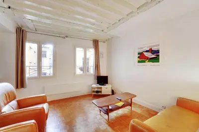 Coin salon dans l'établissement GuestReady - Appartement arty cosy et très central