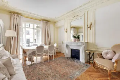 Coin salon dans l'établissement Trocadero - Longchamp 2bdr
