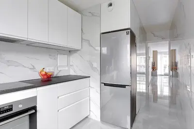 Cuisine ou kitchenette dans l'établissement Suite au Cœur de Paris, Architecturale et Élégante