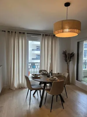 Coin salon dans l'établissement Modern apartment with terrace
