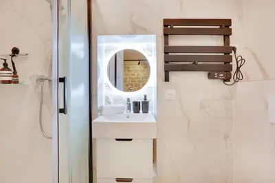 Salle de bains dans l'établissement Studio moderne & cosy Abbesses