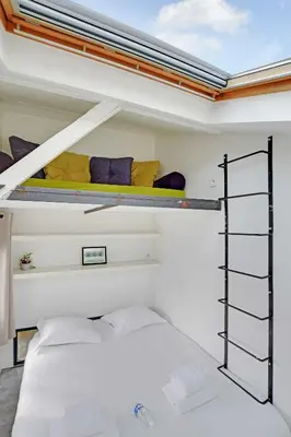Un ou plusieurs lits dans un hébergement de l'établissement Somptuous Apartement Terrace-3BR-6PCenter of Paris