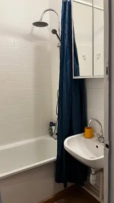 Salle de bains dans l'établissement Un charmant appartement à côté de la cité florale