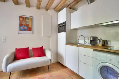 Cuisine ou kitchenette dans l'établissement 3min Notre Dame de Paris | Studio