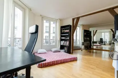 Coin salon dans l'établissement Appartement Paris Centre Vavin2