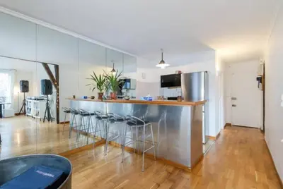 Cuisine ou kitchenette dans l'établissement Appartement Paris Centre Vavin2