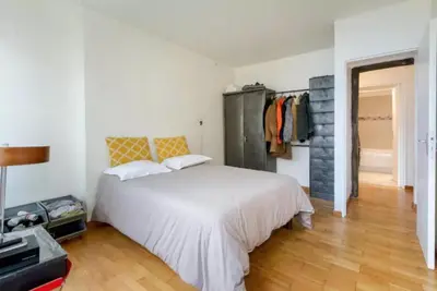 Un ou plusieurs lits dans un hébergement de l'établissement Appartement Paris Centre Vavin2