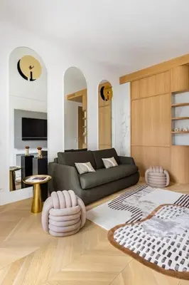 Coin salon dans l'établissement Luxueuse Suite # 2 Chambres # Wagram # Paris 17