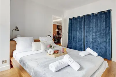 Un ou plusieurs lits dans un hébergement de l'établissement Flat Alexandrie - Superbe appartement a Paris
