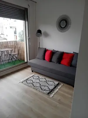 Coin salon dans l'établissement Bonito apartamento cerca De la Torre Eiffel