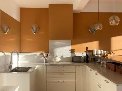Cuisine ou kitchenette dans l'établissement Magnifique appartement proche tour Eiffel