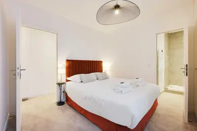 Un ou plusieurs lits dans un hébergement de l'établissement Cosy apartment - 1BDR-4P - Boulogne Billancourt