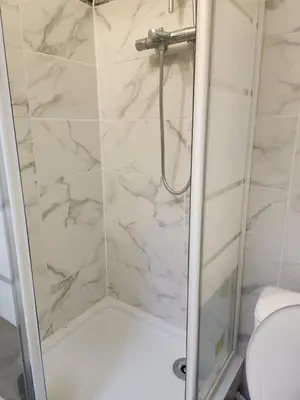 Salle de bains dans l'établissement Studio proche Paris