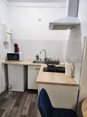 Cuisine ou kitchenette dans l'établissement Studio proche Paris