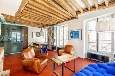 Coin salon dans l'établissement Trendy flat Luxembourg gardens