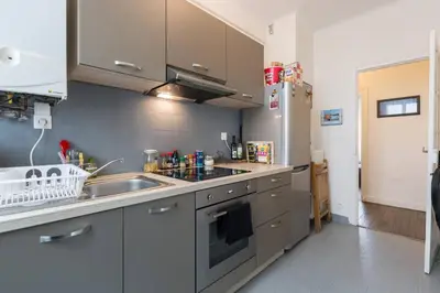 Cuisine ou kitchenette dans l'établissement Flamboyant Lutèce - Élégance Parisienne au Cœur de la Ville