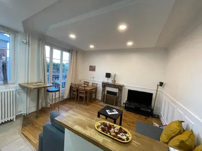 Coin salon dans l'établissement Appartement à Gentilly, à 2 pas de Paris