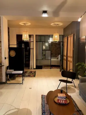 Coin salon dans l'établissement Cozy flat for 4 people - Paris 15 Parc des expositions porte de versailles