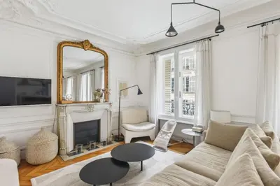 Coin salon dans l'établissement Appartement Mapio