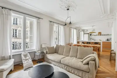 Coin salon dans l'établissement Appartement Mapio