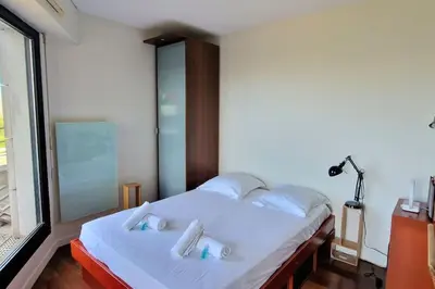 Un ou plusieurs lits dans un hébergement de l'établissement Duplex double terrasses 4P