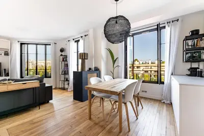 Cuisine ou kitchenette dans l'établissement Charmant Appartement Boulogne - 1 chambre