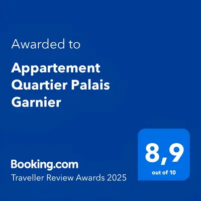 Certificat, récompense, panneau ou autre document affiché dans l'établissement Appartement Quartier Palais Garnier Free Netflix