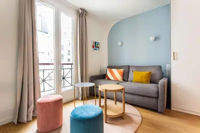 Coin salon dans l'établissement Stunning apartment - 2BR-6P - Paris Center