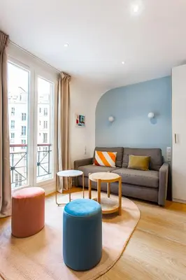 Coin salon dans l'établissement Stunning apartment - 2BR-6P - Paris Center