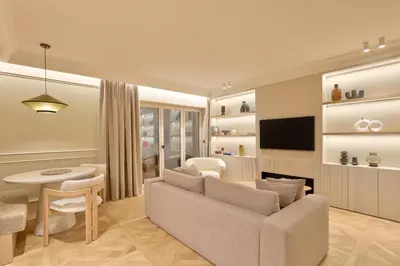Coin salon dans l'établissement Maison Iéna - Serviced Apartments on Champs Elysées