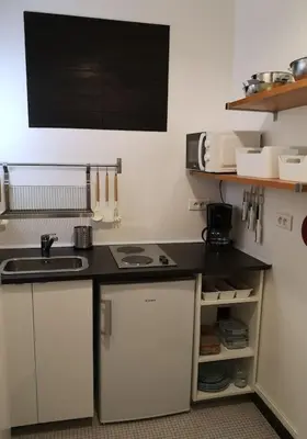 Cuisine ou kitchenette dans l'établissement Charmant appartement parisien 2 pièces