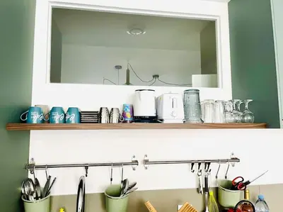 Cuisine ou kitchenette dans l'établissement Cosy loft- Paris 17e - 4 pers