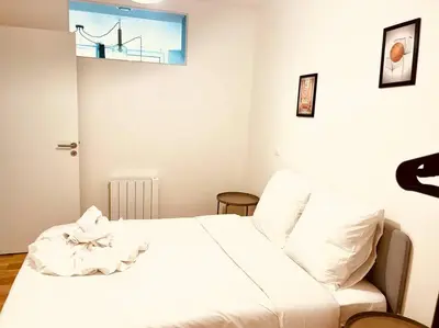Un ou plusieurs lits dans un hébergement de l'établissement Cosy loft- Paris 17e - 4 pers