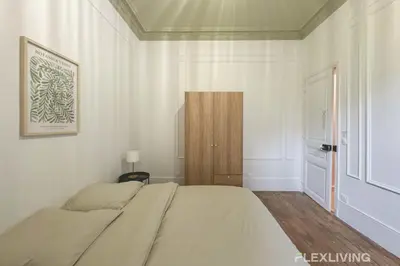 Un ou plusieurs lits dans un hébergement de l'établissement Flexliving - 99 Felix Faure - Whole apartment