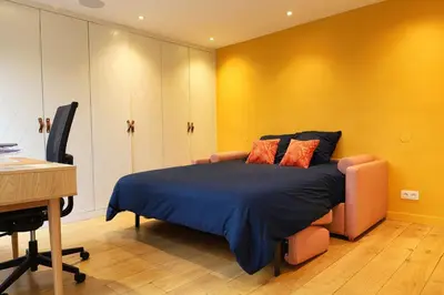 Un ou plusieurs lits dans un hébergement de l'établissement Luxueux 3 chambres | Hammam | cœur du Marais