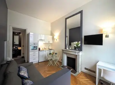 Cuisine ou kitchenette dans l'établissement Studio confortable et moderne au cœur de Paris