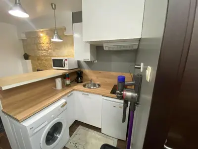 Cuisine ou kitchenette dans l'établissement Cosy T3 in Montmartre