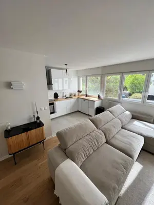 Coin salon dans l'établissement Luxury apartment 16'