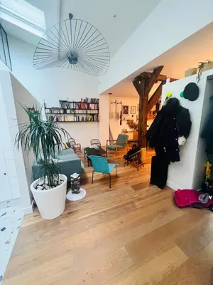 Coin salon dans l'établissement Maison de charme pour 6 | 15 Mins de Paris Centre