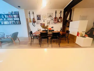 Coin salon dans l'établissement Maison de charme pour 6 | 15 Mins de Paris Centre