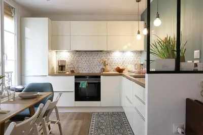 Cuisine ou kitchenette dans l'établissement Montorgueil - proche du Palais Royal et du Louvre