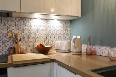 Cuisine ou kitchenette dans l'établissement Montorgueil - proche du Palais Royal et du Louvre