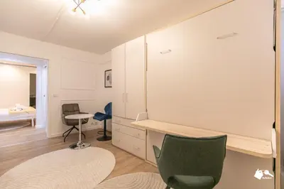 Coin salon dans l'établissement MBA - Beslay - Splendide Appartement Paris Centre