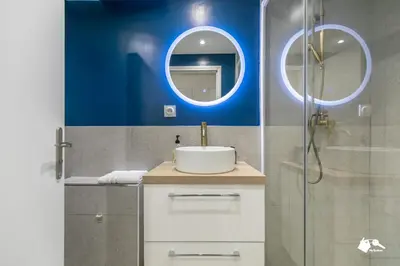 Salle de bains dans l'établissement MBA - Beslay - Splendide Appartement Paris Centre