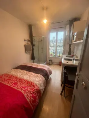 Un ou plusieurs lits dans un hébergement de l'établissement Cosy studio in Parisian area 16th