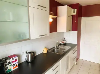 Cuisine ou kitchenette dans l'établissement LE PARADIS - 2 chambres, balcon, parking