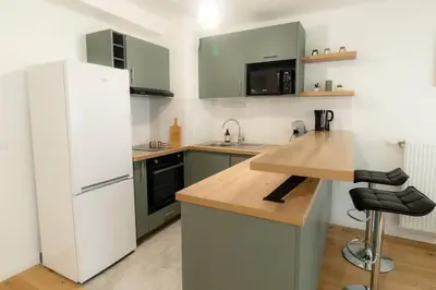 Cuisine ou kitchenette dans l'établissement Appartement cosy 45 m2 avec terrasse