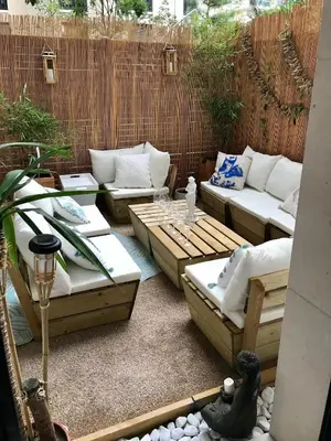 Plan de l'établissement Chambre avec terrasse chez l'habitant dans appartement moderne