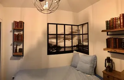 Plan de l'établissement Chambre avec terrasse chez l'habitant dans appartement moderne