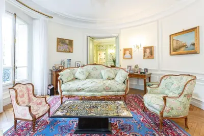 Coin salon dans l'établissement Superb 4 bdrms 185m2 Apt Trocadero